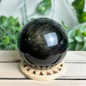 Gold Sheen Obsidian Sphere D